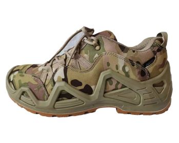 Mid-top High-top Military Fans Outdoor Training Hiking Shoes Military Fans Combat Boots (Option: Low Camouflage-42)