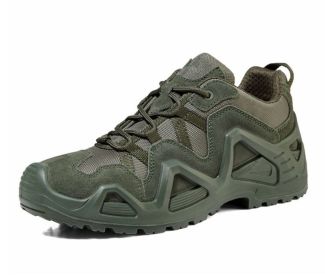Mid-top High-top Military Fans Outdoor Training Hiking Shoes Military Fans Combat Boots (Option: Low Army Green-42)