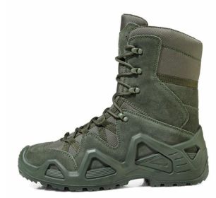 Mid-top High-top Military Fans Outdoor Training Hiking Shoes Military Fans Combat Boots (Option: High Army Green-43)