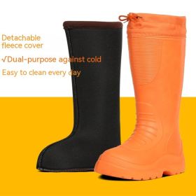 Winter Fleece-lined EVA Foam Snow Boots (Option: Orange-42)