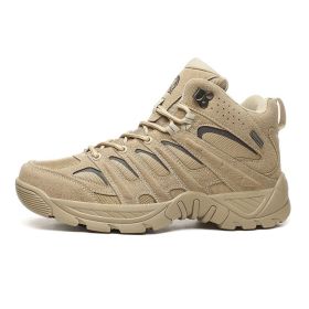Outdoor High-top Hiking Male Martin Boots (Option: Sand Color-47)