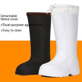 Winter Fleece-lined EVA Foam Snow Boots (Option: White-42)