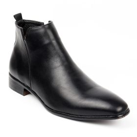Fashion Men's Square Toe Ankle Boots (Option: Black-42)