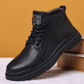 Tactical Martin Boots For Men, Comfortable And Versatile For Autumn And Winter (Option: Black Thin Shoes Lining-40)